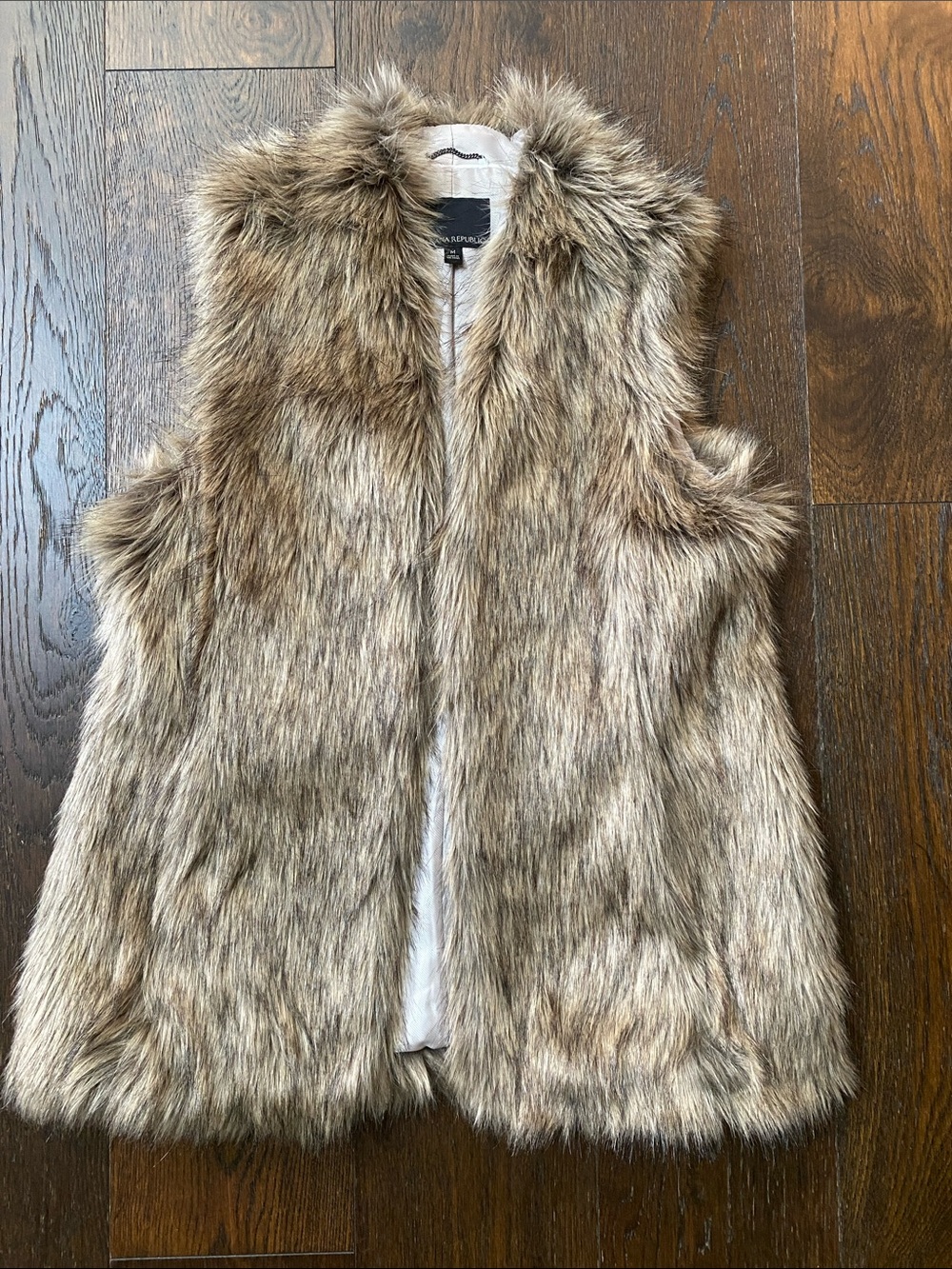 Banana Republic Faux Fur Vest - Taupe